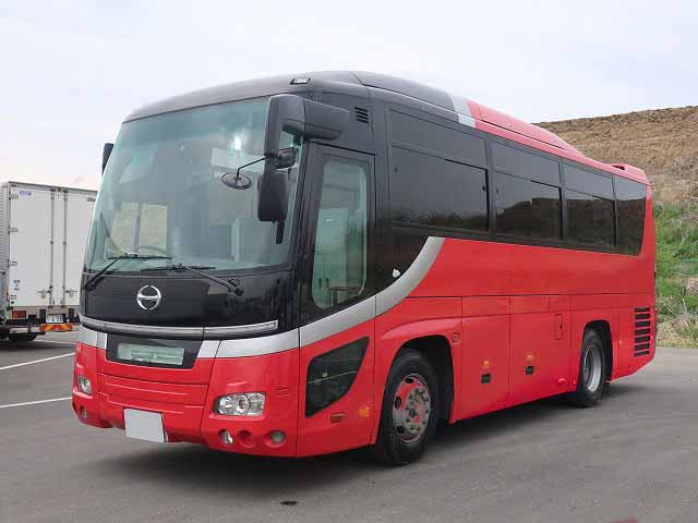 2006 Hino Selega large bus, 8-row seating, moquette seats (reclining type), through-body trunk, 41-seater capacity ★Inspected until September 2015★