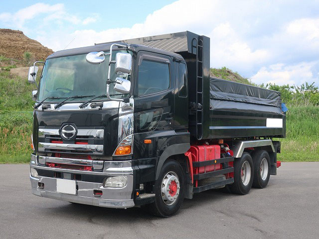 [Vehicles for lease rental only] 2015 Hino Profia large dump truck, Kyokuto 5300 body, 2 differentials, retarder
