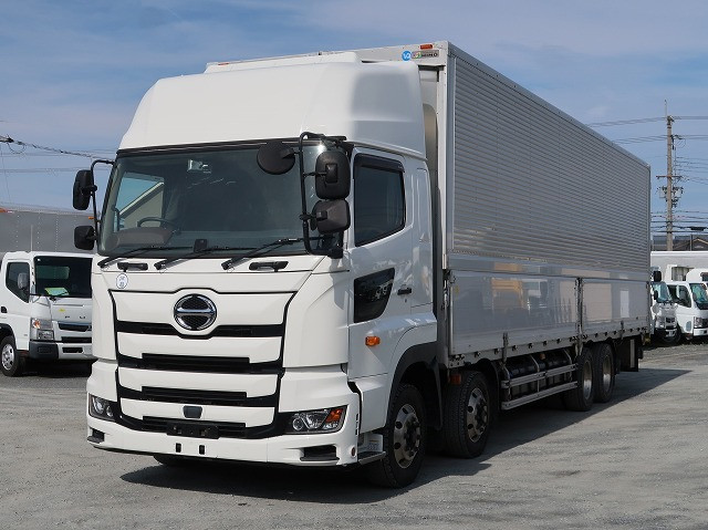 [Vehicles for lease rental only] 2018 model Hino Profia, large aluminum wing, 4-axle low floor, high roof, aluminum wheels, retarder ★Safety inspection package installed! ★