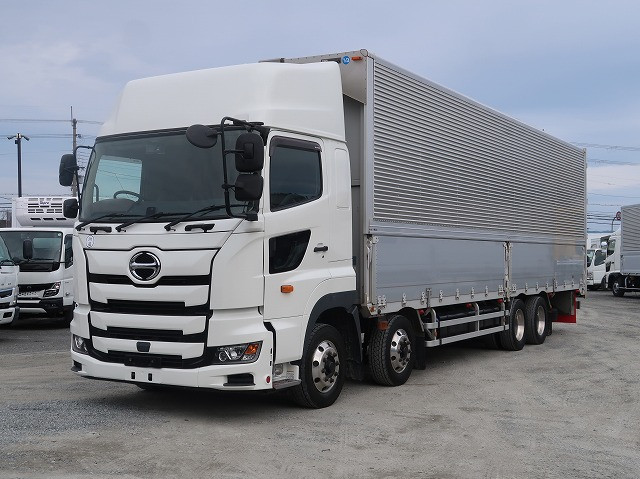 [Vehicles exclusively for lease rental] 2018 model Hino Profia, large aluminum wing, 4-axle low floor, high roof, aluminum wheels ★Safety inspection package installed! ★