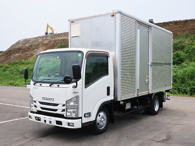 2017 Isuzu Elf 2t aluminum van, standard long, interior height 234cm, storage PG, left sliding door, full low floor, 150 horsepower, 2-stage lashing rail [medium-sized license compatible *excluding 5t limited]