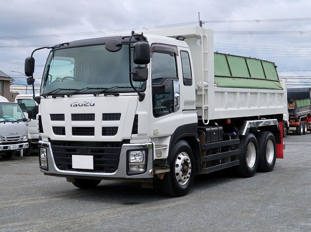 [Vehicles for lease rental only] 2015 model Isuzu Giga large dump truck, Shinmaywa 5100 body, 2 differentials, 380 horsepower 