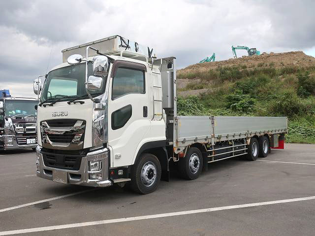 2019 Isuzu Giga Large Flatbed Aluminum Block 4-Axle Low-Floor Retarder 380 HP ★Approximately 520,000 km on the odometer★