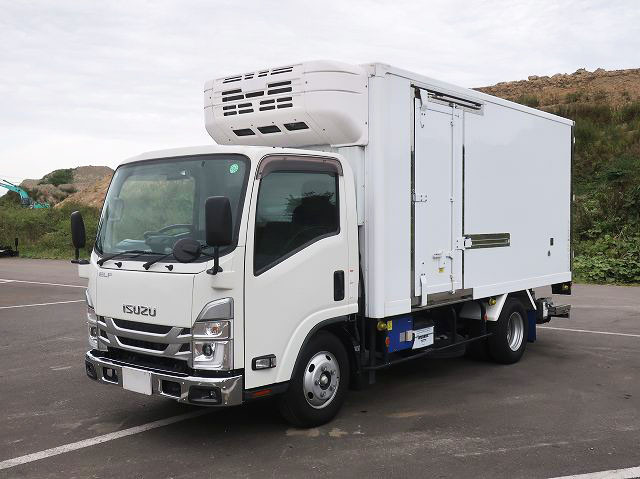 【リースレンタル専用車両】令和4年式 いすゞ エルフ 3t冷凍バン 標準ロング 格納PG 東プレ製-30度設定 左スライド扉 ラッシングレール2段  【準中型免許対応 ※5t限定を除く】