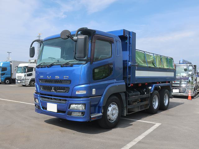 [Vehicle for lease rental only] 2013 Mitsubishi Fuso Super Great Large Dump Truck, ShinMaywa 5100 Body, 220cm Wide, 2 Differentials, 380 HP ★Rakunori Pack Installed!★