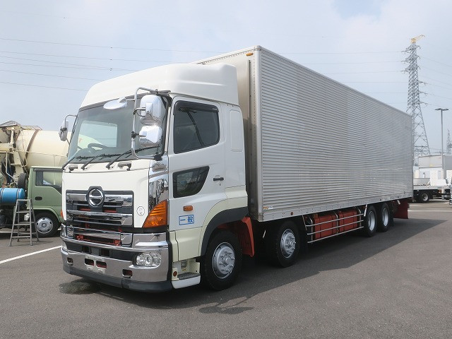 【リースレンタル専用車両】平成27年式 日野 プロフィア 大型冷凍バン 4軸低床 菱重製-5度設定 総輪エアサス ハイルーフ リターダ スタンバイ ジョルダー4列