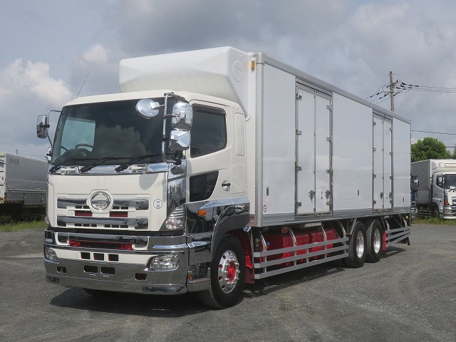 【リースレンタル専用車両】平成29年式 日野 プロフィア 大型冷凍バン 高床3軸 菱重製-35度設定 2層式 左サイド観音扉 リターダ ジョルダー4列 スタンバイ キーストン 380馬力 アルミホイール ★楽のりパック施工済み！★