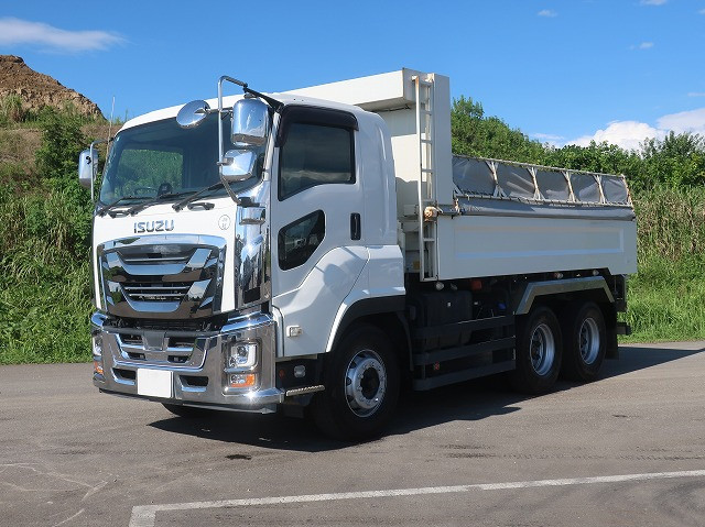 [Lease Rental Vehicle] 2020 Model Isuzu Giga Large Dump Truck, Far East, 220cm Wide, L-Gate, 2 Differentials, 380 HP