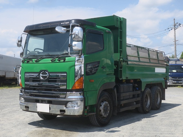 【リースレンタル専用車両】平成25年式 日野 プロフィア 大型ダンプ 5100ボディ 幅220cm 2デフ 