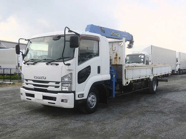 2016 Isuzu Forward Medium-Sized Flatbed Crane, 6000mm Wide, Tadano 5-Stage, Radio-Controlled, Hook-In, 240 HP