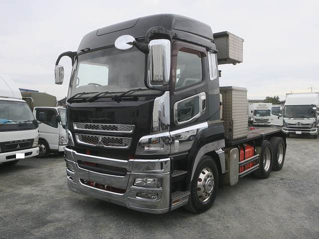 [Vehicle for lease rental only] 2016 Mitsubishi Fuso Super Great Tractor Head, 5th wheel load 20t, 2 differentials, 460 horsepower, high roof, aluminum wheels. ★Safety inspection package installed!★