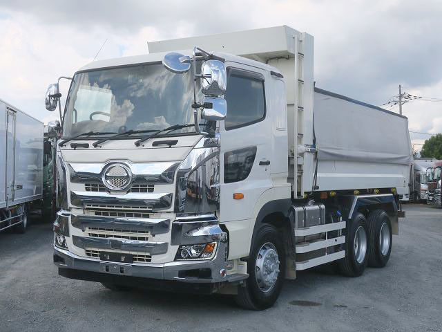 [Lease Rental Vehicle] 2020 Model Hino Profia Large Dump Truck, ShinMaywa 5300 Body, 221cm Wide, L-Gate, 2 Differentials, 410 HP. ★Easy-to-Use Pack Installed!★