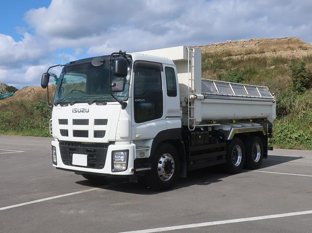 [Lease Rental Vehicle] 2014 Isuzu Giga Large Dump Truck, Kodaira 5100 Body, 220cm Wide, 2 Differentials, 380 HP, Aluminum Wheels