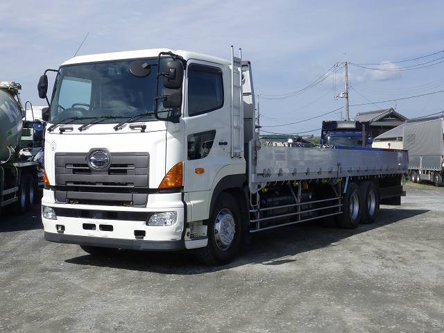 [Lease Rental Vehicle] 2014 Hino Profia Large Flatbed Aluminum Block High-Floor 3-Axle Retarder 410 HP