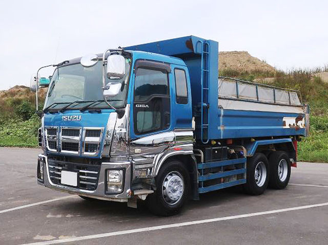[Vehicle for lease rental only] 2014 Isuzu Giga Large Dump Truck, ShinMaywa 5300 Body, 230cm Wide, 2 Differentials, 380 HP ★Easy-to-Use Pack Installed!★