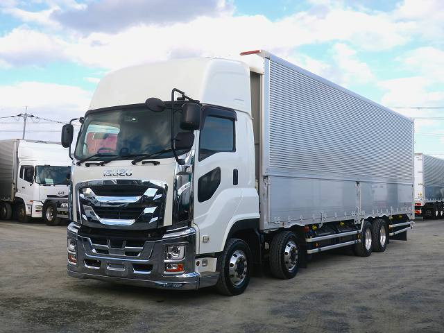 【リースレンタル専用車両】令和3年式 いすゞ ギガ 大型アルミウィング 4軸低床 ハイルーフ リターダ 380馬力 アルミホイール ★楽のりパック施工済み！★