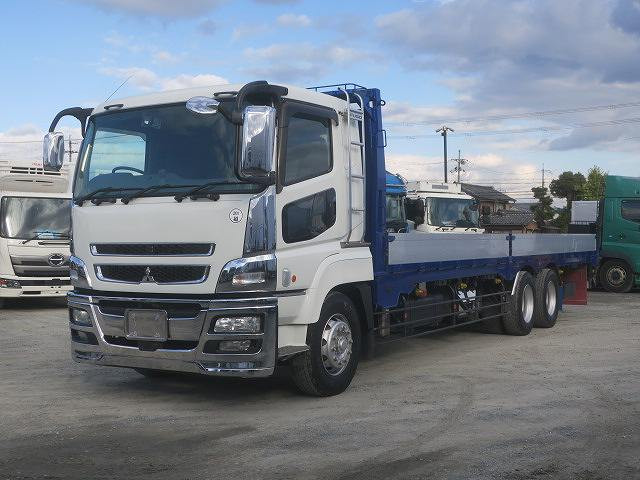 [Vehicle for lease rental only] 2011 Mitsubishi Fuso Super Grade Large Flat Body Aluminum Block 2 Differentials 380 HP ★Safety Inspection Package Installed!★