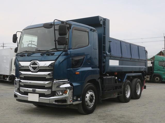 [Lease Rental Vehicle] 2020 Model Hino Profia Large Dump Truck, ShinMaywa 5100 Body, 220cm Wide, 2 Differentials, Retarder, 410 HP ★Safety Inspection Package Installed!★