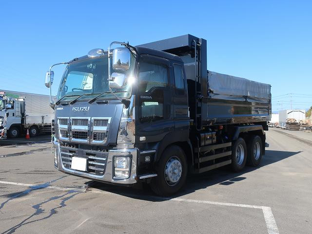 [Vehicle for lease rental only] 2016 Isuzu Giga Large Dump Truck, ShinMaywa 5100 Body, 220cm Wide, 2 Differentials, 380 HP ★Rakunori Pack Installed!★