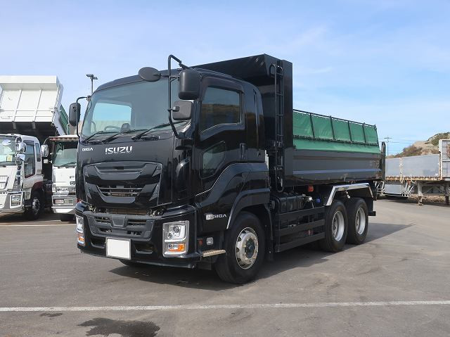 [Vehicle for lease rental only] 2022 Isuzu Giga Large Dump Truck, ShinMaywa 5300 Body, 230cm Wide, 2 Differentials, Retarder, 380 HP ★Rakunori Pack Installed!★