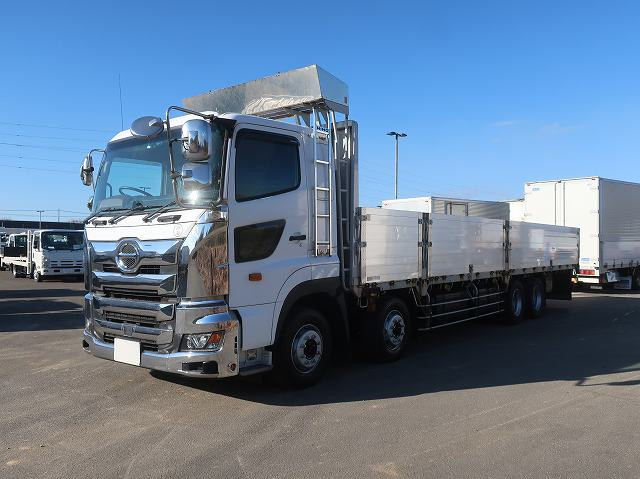 [Vehicle for lease rental only] 2019 Hino Profia Large Flat Body Aluminum Block 9500 Body 4-Axle Low Floor All-Wheel Air Suspension 380 HP ★Rakunori Pack installed!★