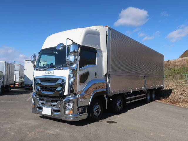 [Vehicle for lease rental only] 2021 Isuzu Giga Large Aluminum Wing 4-axle Low Floor High Roof 380 HP ★Rakunori Pack installed!★