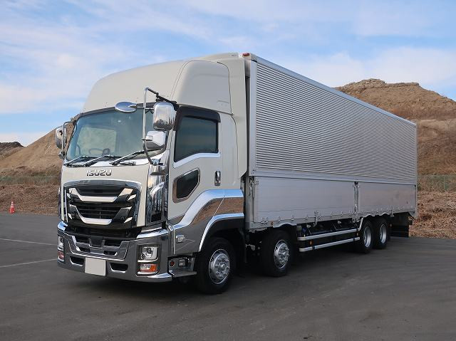 [Vehicle for lease rental only] 2021 Isuzu Giga Large Aluminum Wing 4-axle Low Floor High Roof 380 HP ★Rakunori Pack installed!★