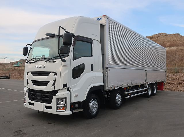 Reiwa 3 model Isuzu Giga large aluminum wing 4-axle low floor high roof 380 horsepower ★Rakunori Pack installed!★
