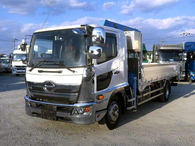 中古トラック 日野クレーン付平ボディ