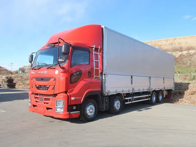 2018 Isuzu Giga, large aluminum wing, 4-axle low floor, all-wheel air suspension, 380 horsepower. ★Safety inspection package installed!★