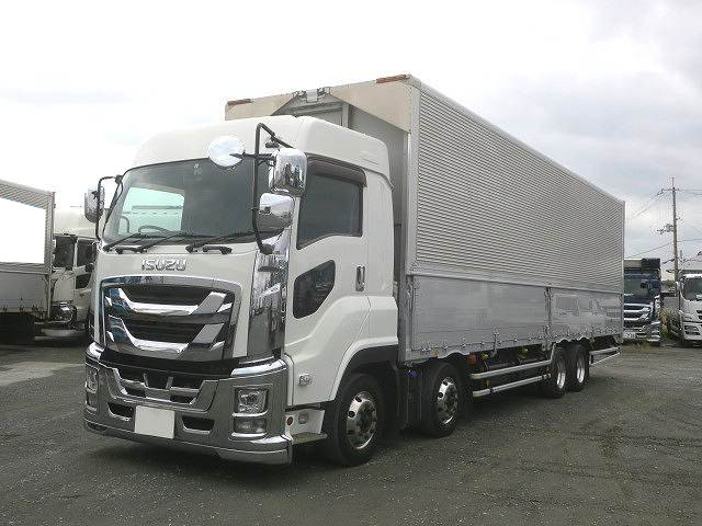 [Vehicle for lease rental only] 2018 Isuzu Giga with large aluminum wing, 4-axle low floor, high roof, and aluminum wheels. ★Easy-to-use package installed!★
