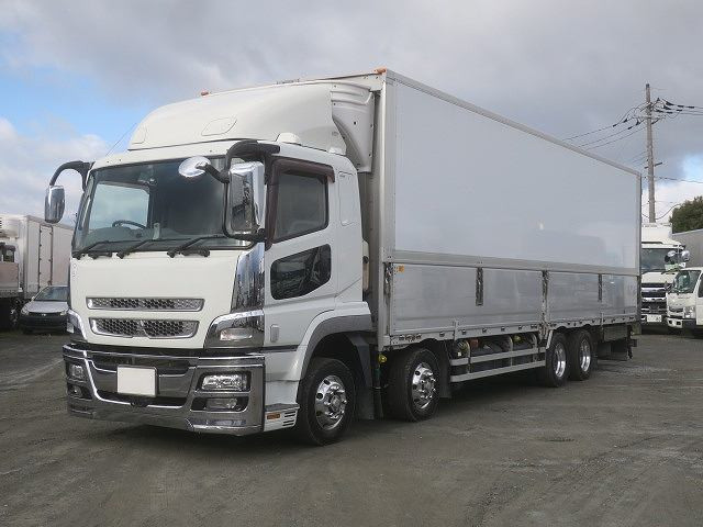 [Vehicle for lease rental only] 2017 Mitsubishi Fuso Super Great, large refrigerated wing, 4-axle low-floor, manufactured by Mitsubishi Heavy Industries, -30-degree angle setting, Keystone Jolder, 4-row. ★Safety inspection package installed!★  