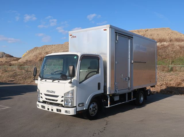 2016 Isuzu Elf Compact Aluminum Van, Standard Long, 222cm Interior Height, PG Storage, Left-Hand Sliding Door, Two-Tier Lashing Rails, 150 HP [Eligible for Sub-Medium-Duty License]