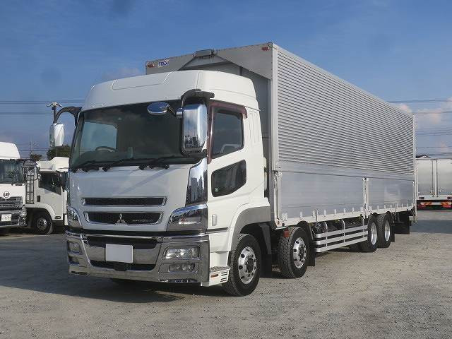 [Vehicle for lease rental only] 2015 Mitsubishi Fuso Super Great with large aluminum wing, 4-axle low-floor, high roof, 380 horsepower, and aluminum wheels. ★Safety inspection package installed!★