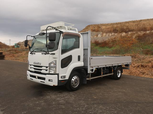 2015 Isuzu Forward, medium-sized flatbed truck with aluminum block, 4.25 ton load capacity, 4800 standard, aluminum wheels
