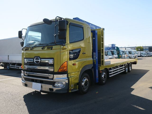 中古トラック 日野 プロフィア 大型クレーン付セルフローダー