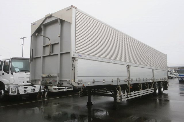 [Lease Rental Vehicle] 2015 Nippon Trex 2-Axle Wing Trailer with Maximum Load Capacity of 21.4 Tons, Lift Axles, and Aluminum Wheels