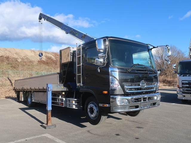 中古トラック 日野 レンジャー 増トンクレーン付平ボディアルミブロック