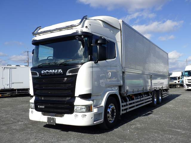 [Vehicle for lease rental only] 2019 Scania R410 with large aluminum wing, snow melting specifications, 410 horsepower, all-wheel air suspension, high roof, and aluminum wheels. ★Safety inspection package installed!★