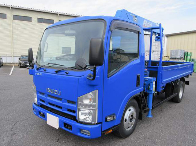 中古トラック  いすゞ エルフ 3tクレーン付平ボディ