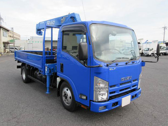 中古トラック  いすゞ エルフ 3tクレーン付平ボディ