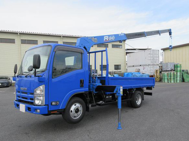 中古トラック  いすゞ エルフ 3tクレーン付平ボディ