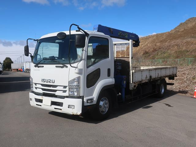 [Vehicle for lease rental only] 2015 Isuzu Forward, medium-sized flatbed with crane, 5400 standard, Tadano 4-speed, radio-controlled. ★Easy-to-use package installed!★