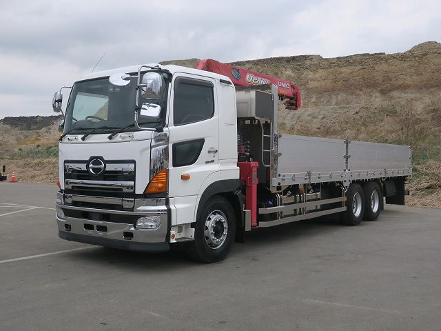 中古トラック 日野クレーン付平ボディ