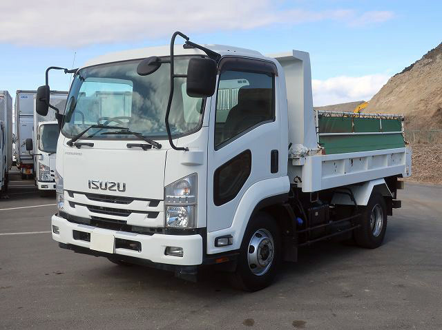 [Vehicle for lease rental only] 2019 Isuzu Forward Medium Dump Truck, Far East L-Gate, Electric Cobo Lane. ★Easy-to-Use Pack Installed!★