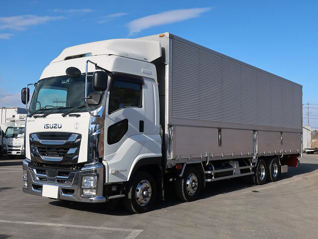 [Vehicle for lease rental only] 2017 Isuzu Giga Large Aluminum Wing 4-axle Low Floor High Roof Retarder 380 HP Aluminum Wheels ★Raku Nori Pack installed!★