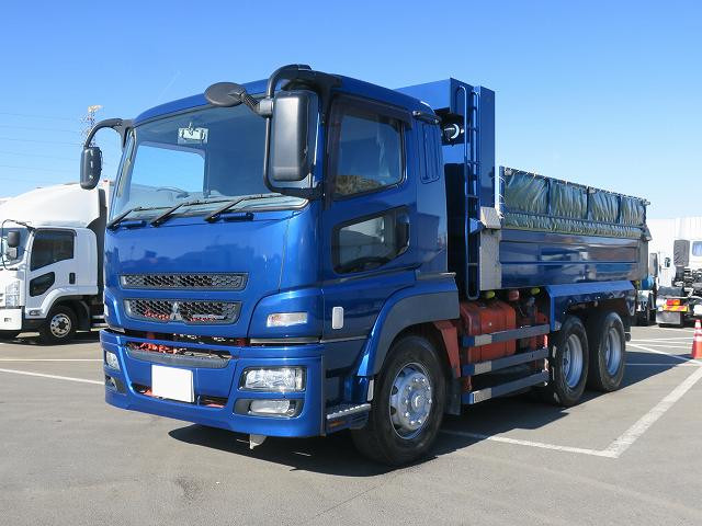 【リースレンタル専用車両】平成26年 三菱ふそうスーパーグレート 大型ダンプ 5100ボディ 極東 電動コボレーン 2デフ