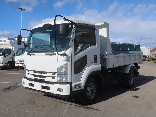 [Vehicle for lease rental only] 2017 Isuzu Forward Medium Dump Truck, ShinMaywa L-Gate, Electric Cobo Lane ★Raku-Nori Pack installed!★