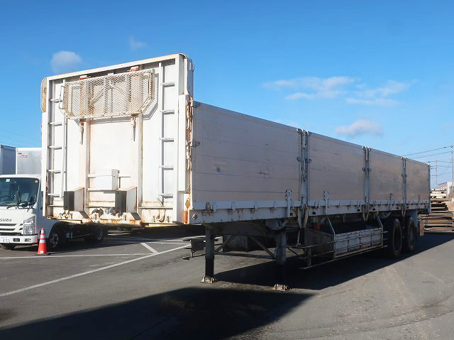 [Vehicle for Lease Rental Only] 2004 Nippon Fruehauf 2-Axle Aluminum Block Flatbed Trailer with 9-Way Opening Ticket, Maximum Load Capacity 20.8 Tons
