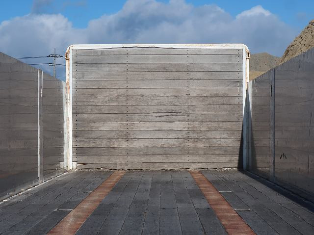 中古トラック 日本フルハーフアルミブロック平トレーラー ＃9